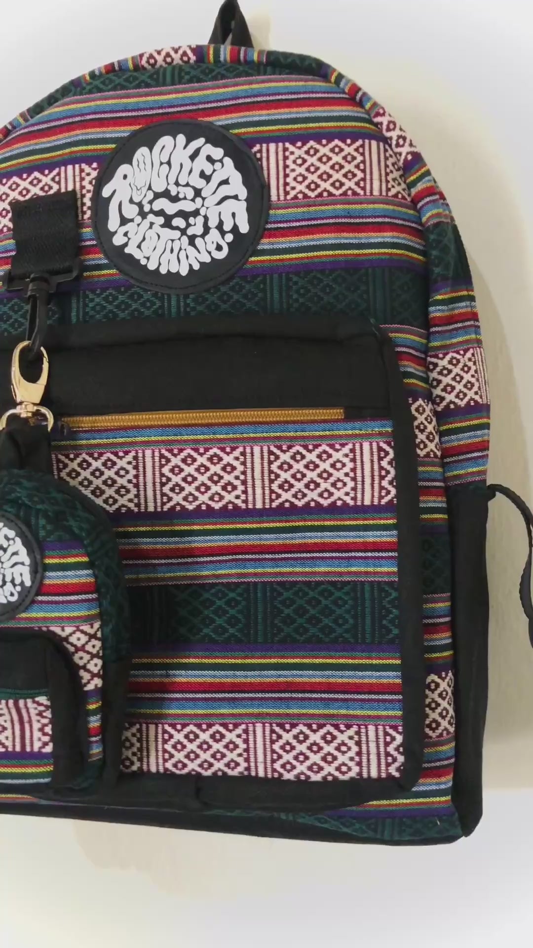 Backpack Etnica Hippie Style Green