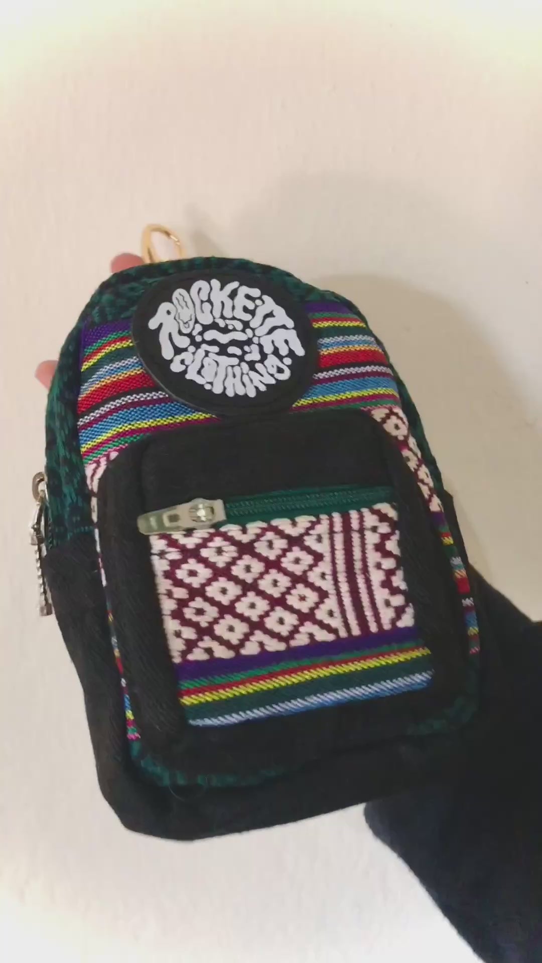Backpack Etnica Hippie Style Green